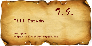 Till István névjegykártya