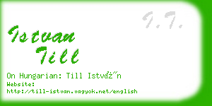 istvan till business card